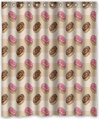 Generic Personalized fond Donut for Shower Curtain Bath Curtain 60 x72""