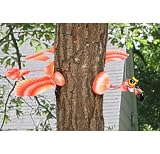 Pink Flamingo Tree Art