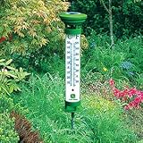 John Deere 24 Inch Solar Garden Thermometer