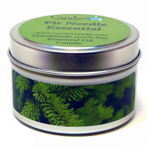 Fir Needle Essential Oil 4oz, Super Scented Soy Candle Tin