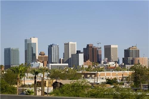 PHOENIX SKYLINE GLOSSY POSTER PICTURE PHOTO arizona suns coyotes cool decor