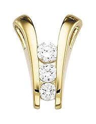 18K Yellow Gold Diamond Three-Stone Pendant - 0.85 Ct. -- LIFETIME WARRANTY
