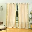 Indo Golden Tab Top Sari Sheer Curtain (43 in. x 84 in.)