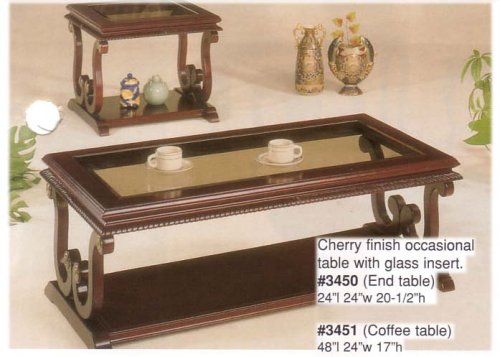 ELEGANT 3 PC COFFEE CHERRY FINISH.