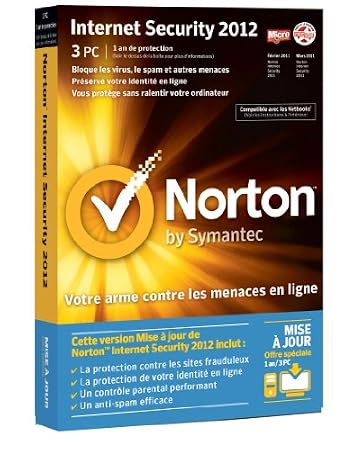 Norton internet security 2012 (3 postes, 1 an) - mise à jour