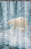 Creative Bath Products Inc. S1038MULT Artic Arrival Shower Curtain, Blue