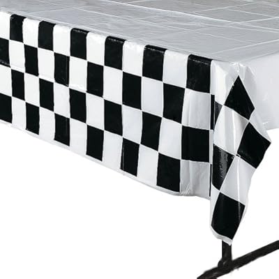 4 pack Black & White Checkered Tablecloth Race Party Supplies Racing Table Cover