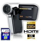 NEW! SVP T1000 FULL HD 1080p DIGITAL CAMCORDER + CAMERA + 20X Combined ZOOM + HDMI Output Cable + 8GB