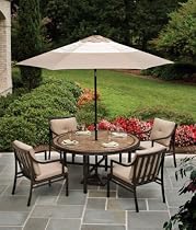 Big Sale 5pc Colonnade Cast Aluminum Outdoor Patio Ronnd Dining Table Set Furniture by Agio