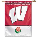 Wincraft Wisconsin Badgers Rose Bowl 27X37 Vertical Flag