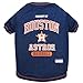 MLB Houston Astros Dog T-Shirt, Small. - Licensed Shirt for Pets Team Colored with Team Logos