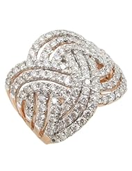14k Pink Gold 2.55ctw Diamond Cocktail Ring 17113P Size 7.5