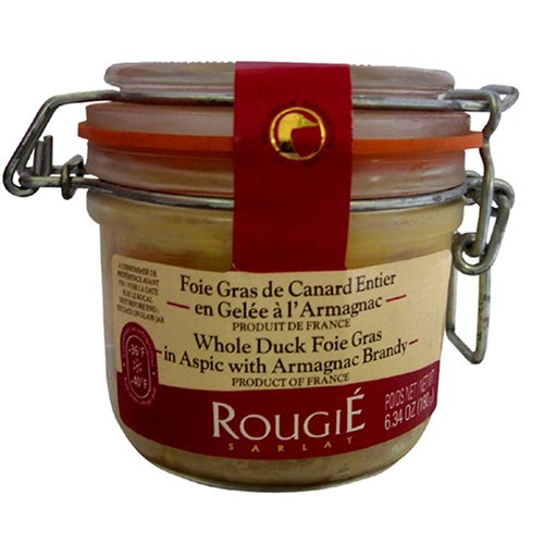 Rougie Whole Duck Foie Gras in Aspic with Armagnac Brandy - 6.34 oz by Duck
