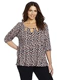 Lucky Brand Womens Plus-Size Deco Shells Kayla Top