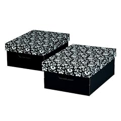 NIPS 110047251 ECO line SILVA Mehrzweckbox A4 mit Deckel, B 27,0 x T 36,0 x H 15,0 cm, 2er Packung, schwarz/wei�