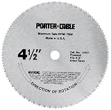 Porter Cable 12057 4-1/2-Inch 120 Tooth TCG Plywood Cutting Saw Blade with 3/8-Inch Arbor