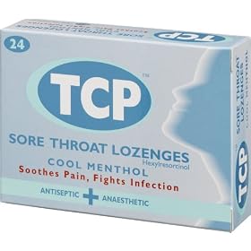 TCP Cool Menthol Sore Throat Antiseptic Lozenges - 24 Lozenges