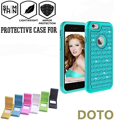 iPhone 6S Plus Case, iPhone 6 Plus Case**HOT**[Bling Series]Hybrid Armor [Dual Layer] Anti-Scratch Studded Rhinestone Crystal Bling Case Cover for (5.5 inch)iPhone 6S Plus / iPhone 6 Plus (Hot Green)