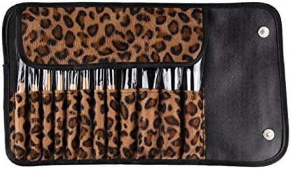 Houron Professional Cosmetic Makeup Brush Set Kit with Leopard Bag Beauty Brushes,Set of 12