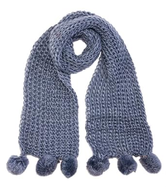 tricoter une echarpe a pompons