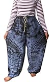 Cotton Rayon Tie Dye Fisherman Yoka Pants Hippie Baggy Trousers