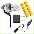 Shure SCL2 Sound Isolating Earphones in Clear + Audio Accessory Kit