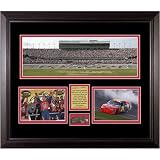 Jeff Gordon - 2005 Daytona 500 Champion - Framed Mini Panoramic Photograph and 2 6x8 Photographs with Piece of Daytona International Track