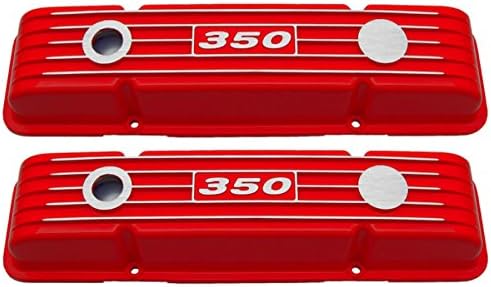 Small Block Chevy Classic 350 Orange Valve Covers