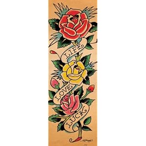 Ed Hardy (Life Love Luck Tattoo) Art Poster Print - 12