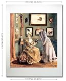 Lady with a Japanese Doll - Stevens 16 Fine Art Print on Canvas