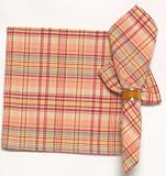 Durable Hand Woven 100% Cotton Pink Plaid Napkins 22x22 Inches Set of 12