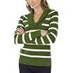 Merona&reg; Women's Shawl Collar Sweater - Green Stripe