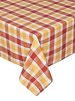 COINCASA Mantel de Mesa Rojo/Amarillo 140 x 180 cm