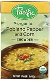 Pacific Natural Foods All Natural Poblano Pepper and Corn Chowder, 17 Ounce Boxes (Pack of 12)