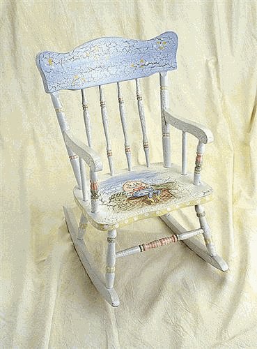 art for kids child's rocking chair (nursery rhymes)