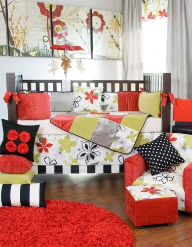4 Pc Set (Includes quilt, bumper, fitted sheet, crib skirt)