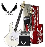 Playmate by Dean Avalanche Electric Guitar Kit (Amp, Gig Bag, White)