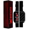 Skinomi TechSkin - Sony Smartwatch Screen Protector Ultra Clear Shield, Black Carbon Fiber Full Body Protective Skin with Lifetime Warranty