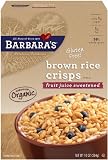 Barbara's Bakery Organic Brown Rice Crisps Cereal, Fruit Juice Sweetened, 10-Ounce Boxes (Pack of 6)