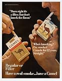 1967 Camel Cigarette Regular Filter Packs Real Smoke Print Ad (10321)