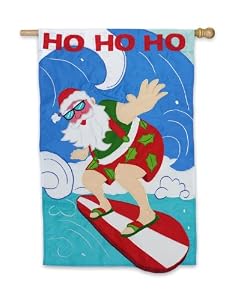 Surfin' Santa Regular Size Applique Flag