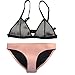 FLORAVOGUE Women Neoprene Bikini Mesh Triangle Bathing Suit Swimsuit