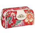 Oilily Painted Flowers Flap cosmetic bag Cherry OCB0116-2002, Damen Kosmetiktasche, rot (Cherry 2002) 18 x 6 x 10.5 (BxHxT)