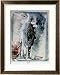 Self Portrait under the Influence of Haschisch, circa 1844 Framed Art Poster Print by Charles Pierre Baudelaire, 27x33