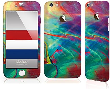 TTOTT- Apple iPhone 6S PLUS/6P Clear Anti-Slip Protective Sticker Skin- Soft abnd Durable Fashion Rainbow style Design Sticker--COLOR PAINT 29