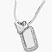 Houston Texans Horn Logo on Sterling Silver Mini Dog Tag Necklace
