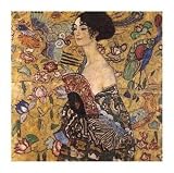Gustav Klimt - Frau Mit Fächer II Poster Kunstdruck (50 x 40cm)