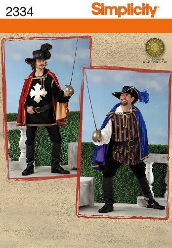 Simplicity Sewing Pattern 2334 Mens Costumes, AA (XS-S-M)