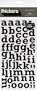 American Crafts Thickers Chipboard Letter Stickers, Typo Black