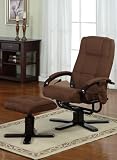 Swivel Massage Recliner Chair with 8 Vibrating Motors in Microfiber Plush F70065
